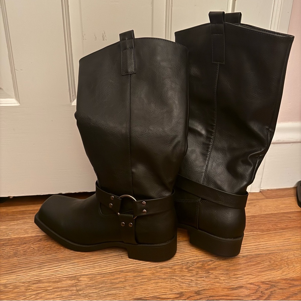 Princess Polly Black Wrecked Western Boots - Picture 5 of 5